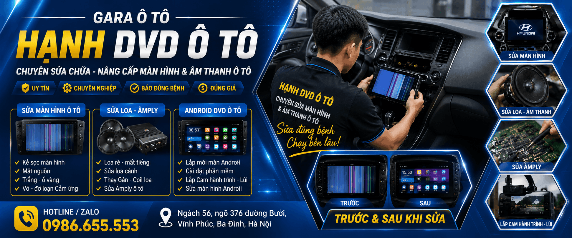Xử lý dứt điểm triệt để lỗi ố vàng, loang màu, mốc màn hình.