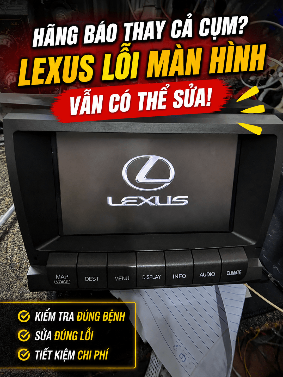 Màn Hình Lexus Liệt Cảm Ứng? Sửa Dứt Điểm, Lấy Ngay Không Cần Thay Mới!